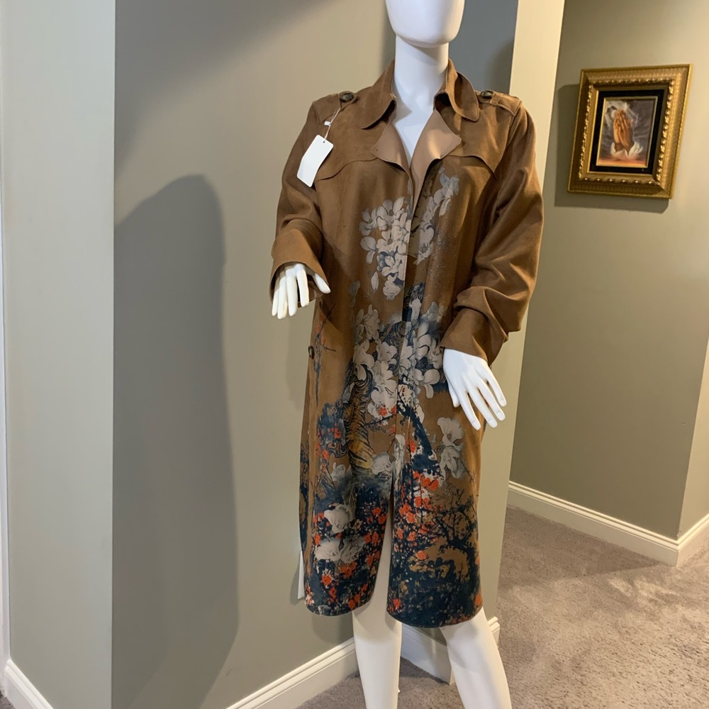 Chico's Floral Brown Jacket